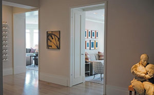 gallery in an art collector's apartment at the Mandarin Oriental in Boston, designed by Steven Elmets Architecture