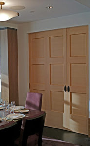 Kitchen doors for a private residence in the Mandarin Oriental, Boson designed by Steven Elmets Architecture