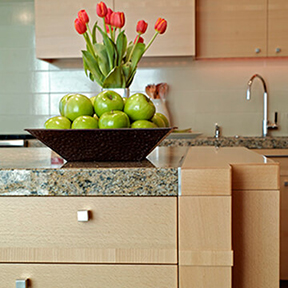 Kitchen materials for a private residence in the Mandarin Oriental, Boson designed by Steven Elmets Architecture