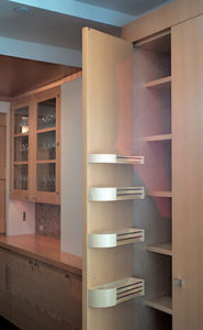 Kitchen pantry cabinet for a private residence in the Mandarin Oriental, Boson designed by Steven Elmets Architecture