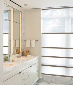 Master bathroom for a private residence in the Mandarin Oriental, Boson designed by Steven Elmets Architecture