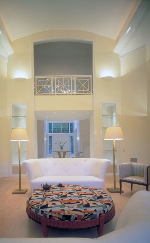 Living room in Atlanta, Georgia home designed by Steven Elmets Architecture