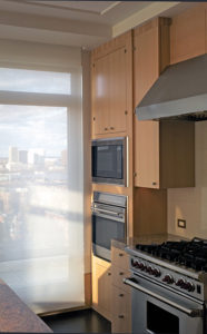 Kitchen for a private residence in the Mandarin Oriental, Boson designed by Steven Elmets Architecture