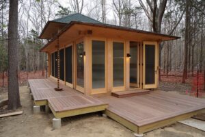 Wooden Exercise Pavilion for a private residence in East Hampton, New York