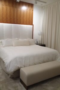 Bedroom in a Boston apartment designed by Steven Elmets Architecture