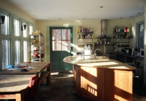 Kitchen of a private residence in East Hampton designed by Steven Elmets Architecture