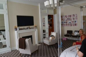 Master bedroom details in a private residence in Boston designed by Steven Elmets Architecture