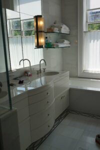 Bathroom in a private residence in Boston designed by Steven Elmets Architecture