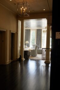 Entry hall in a private residence in Boston designed by Steven Elmets Architecture