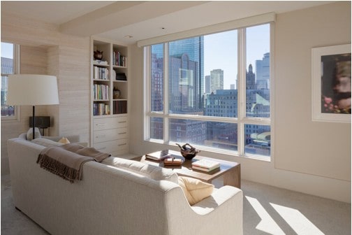 Boston apartment bedroom designed by Steven Elmets Architecture