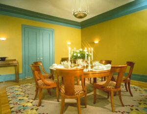 Dining room in Atlanta, Georgia home designed by Steven Elmets Architecture