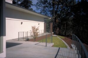 Deck of a home in Atlanta, Georgia designed by Steven Elmets Architecture