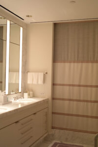 Bathroom vanity for a private residence in the Mandarin Oriental, Boson designed by Steven Elmets Architecture